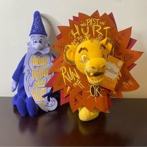 Disney Wisdom NWT Merlin and Simba Plush